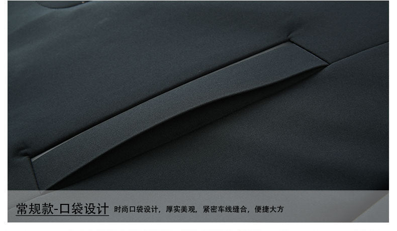 2024 Winter Coat Thickened Cotton-padded Jacket Men's High-grade Mulberry Silk Cotton-padded Jacket for Middle-aged and Elderly Dads Business Casual Jacket