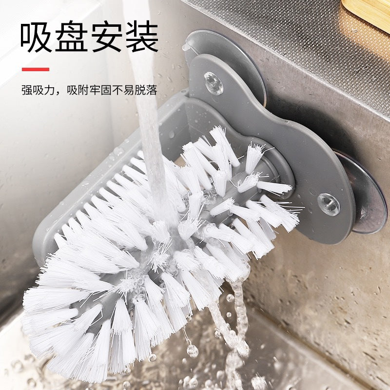 Cup Brush, Cup Washing Brush, Suction Cup Brush, Multifunctional Milk Tea Shop Suction Wall Rotating Decontamination Cleaning Glass Cup Brush