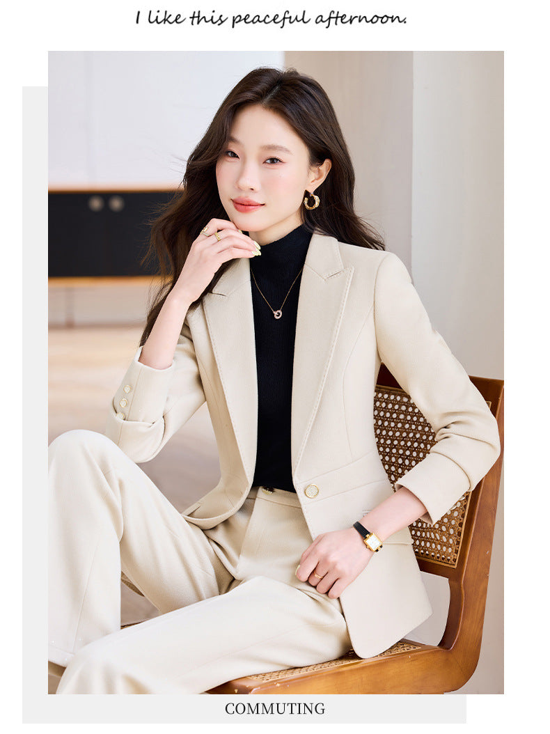 Cross-Border High-End Women's Suit Set, New Style Women's Casual Professional Fashion Elegant Slim-Fit Formal Workwear