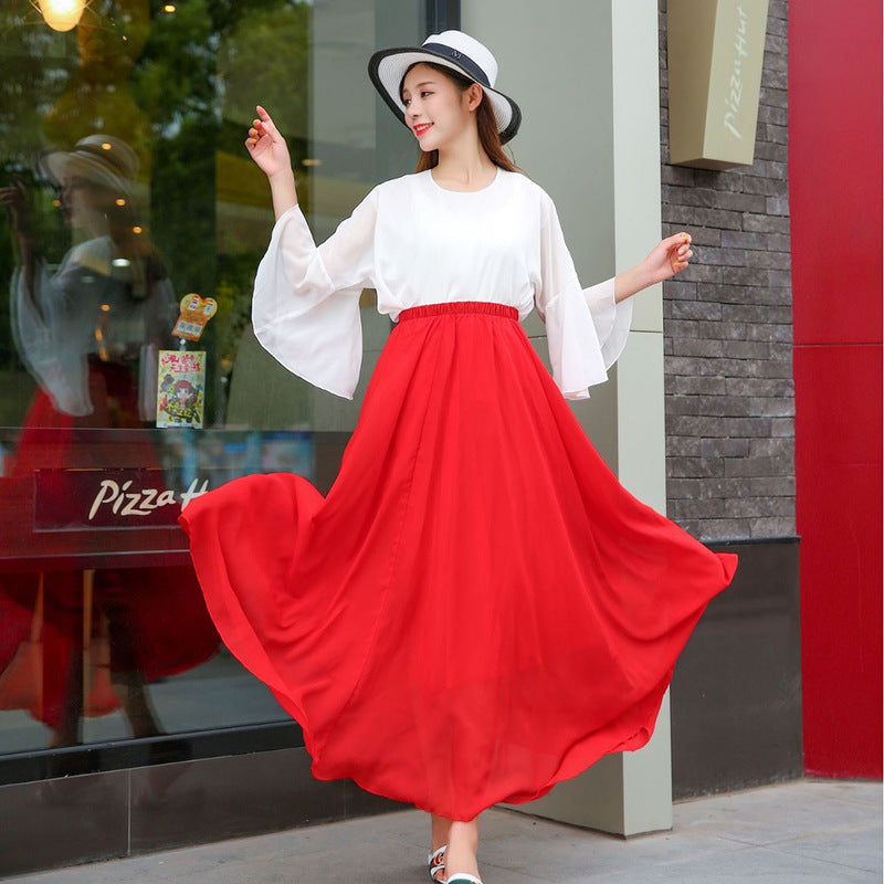 European and American Printed Skirt for Women Amazon 2025 Summer New Casual Seaside Vacation Long Skirt Skirt