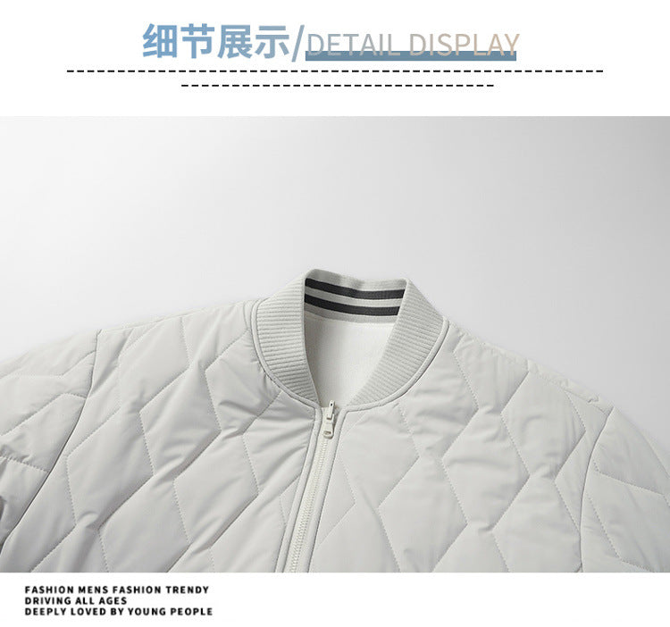 Double-sided stand collar cotton-padded jacket jacket men's winter fleece-lined thickened cotton-padded jacket fashion brand relaxed-fit warm bread suit for lovers