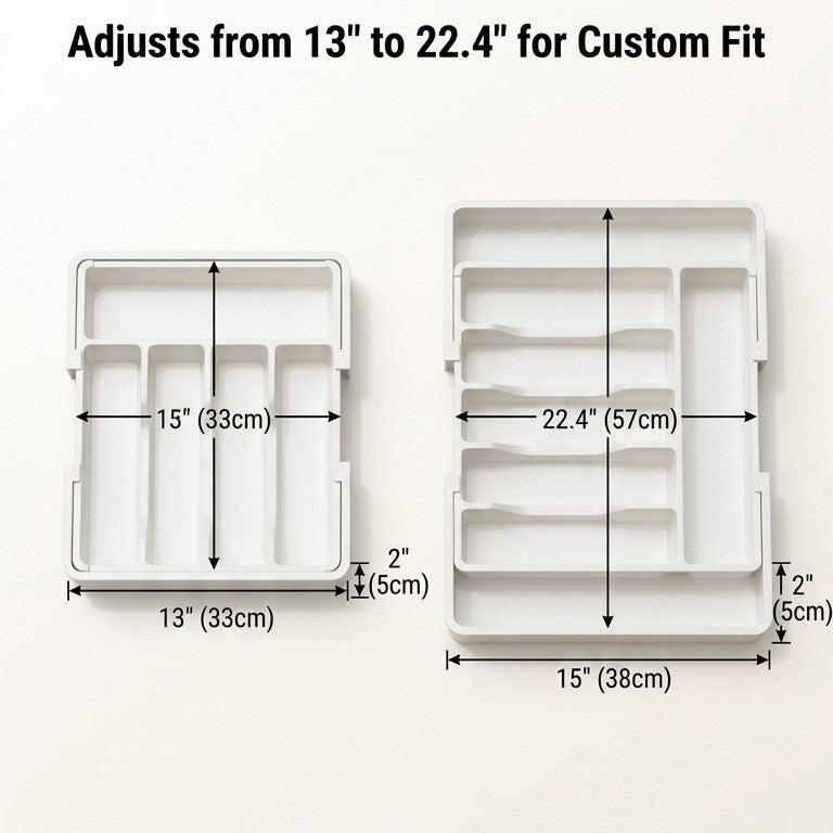 TEMU's new cross-border storage box for cutlery, kitchen organizer, expandable tray, tableware storage box for home use on Amazon