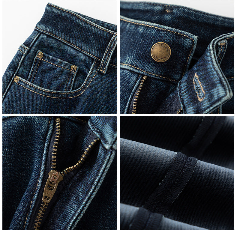 If the 2025 Winter New Style Fleece-Lined and Thickened Women's Jeans Are Four-Way Stretch, Warm, Long, Flared Pants 8120H
