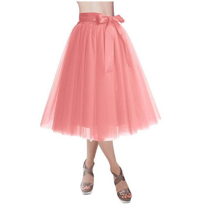 European and American High Waist Mesh skirt tulle skirt Adult Amazon Cross Border tutu skirt Women