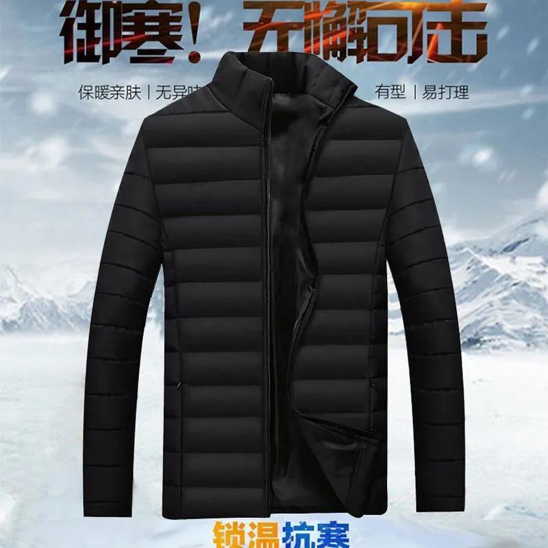 2024 cotton-padded coat men's winter short hooded cotton-padded jacket men's bread clothing loose casual coat men's thin cotton-padded jacket