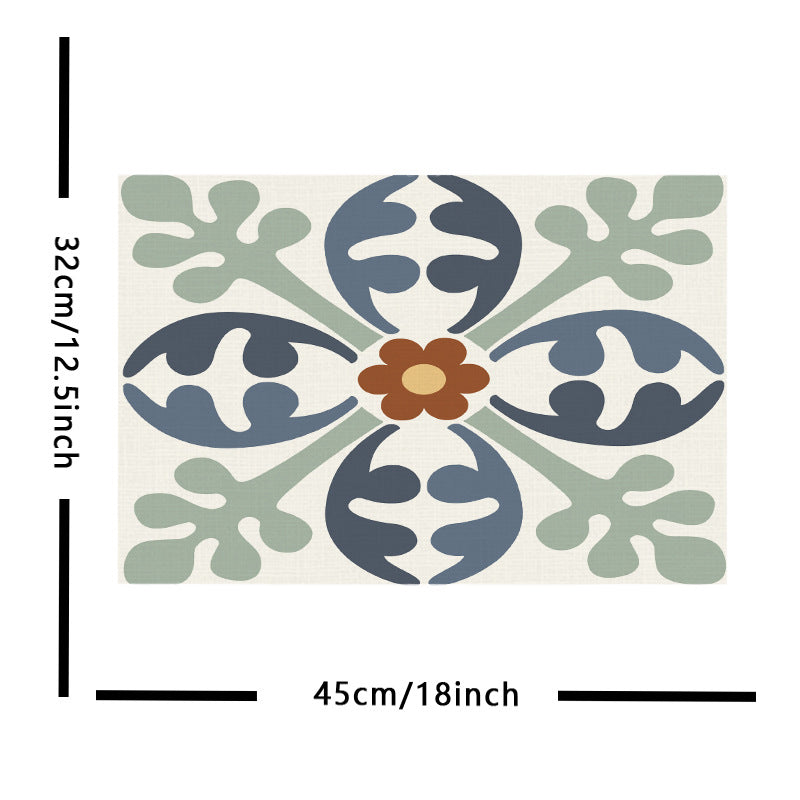 Temu Cross-Border New Product Ins Style Small Fresh Placemat Digital Printing Square Insulation Mat Restaurant Table Mat Wholesale