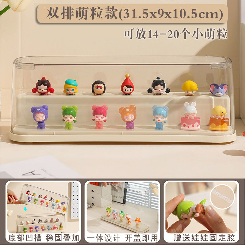 Blind Box Storage Display Stand Desktop Transparent Dustproof Acrylic Lego Bubble Mate Storage Cabinet Hand Display Box