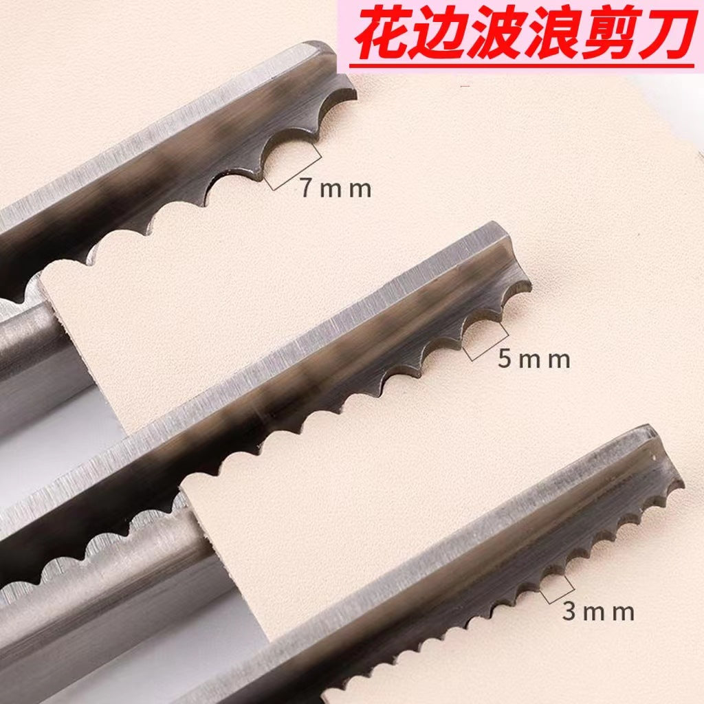 Handmade DIY Triangle Sawtooth Hair Cutter Tailor Scissors Handmade Lace Cutter Wave Cut Lace Household Scissors