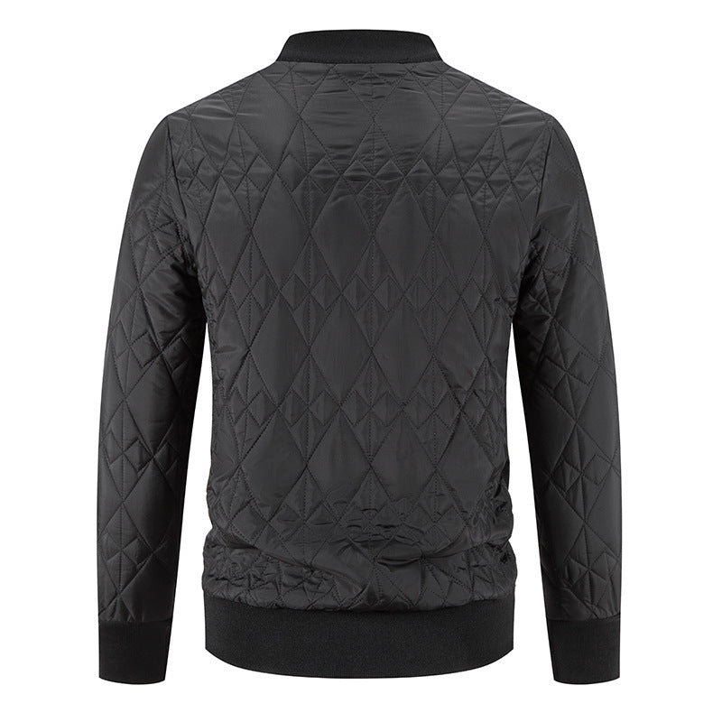 Cross-border winter fleece-lined thickened sweater plus size baseball collar zipper cotton-padded coat cardigan long sleeve warm sweater