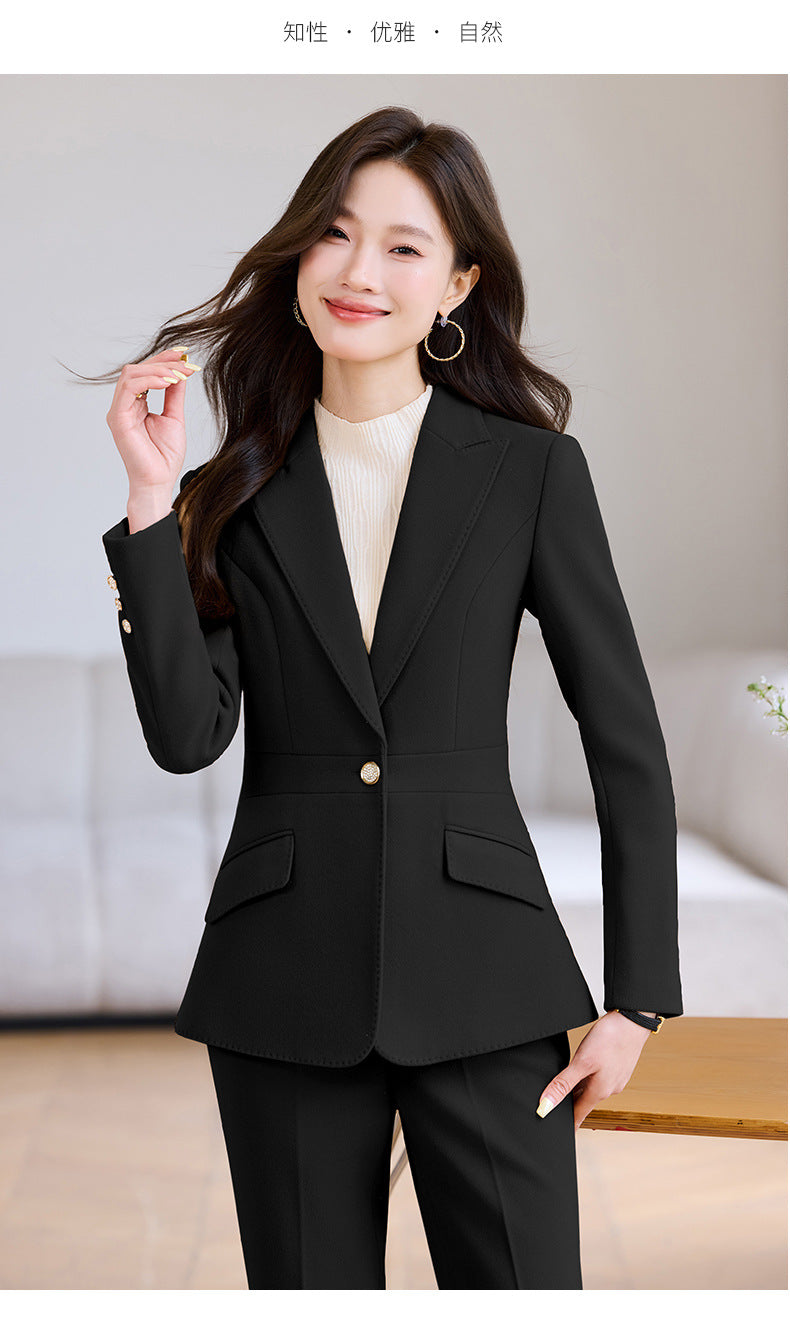 Cross-Border High-End Women's Suit Set, New Style Women's Casual Professional Fashion Elegant Slim-Fit Formal Workwear
