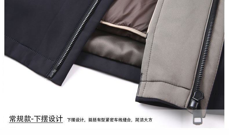 2024 Autumn and Winter Men's Thickened Warm Jacket for Middle-aged and Elderly Dads with Lapel Casual Detachable Liner Cotton-padded Jacket