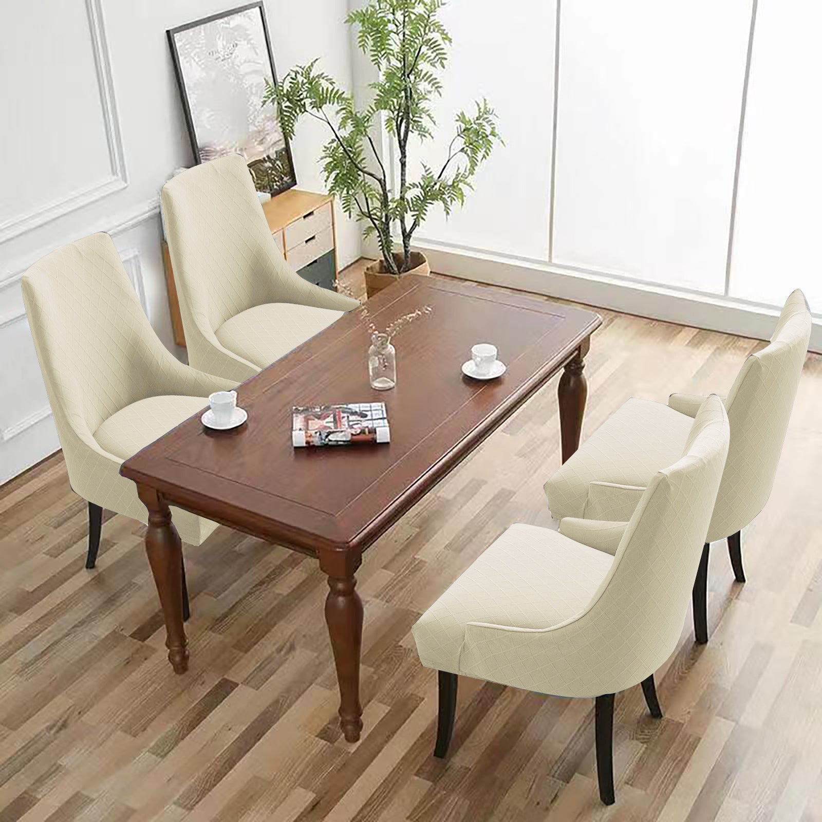 Cross-border hot sale rhombus jacquard waterproof small armchair cover solid color one-piece elastic chair cover dining chair cover wholesale