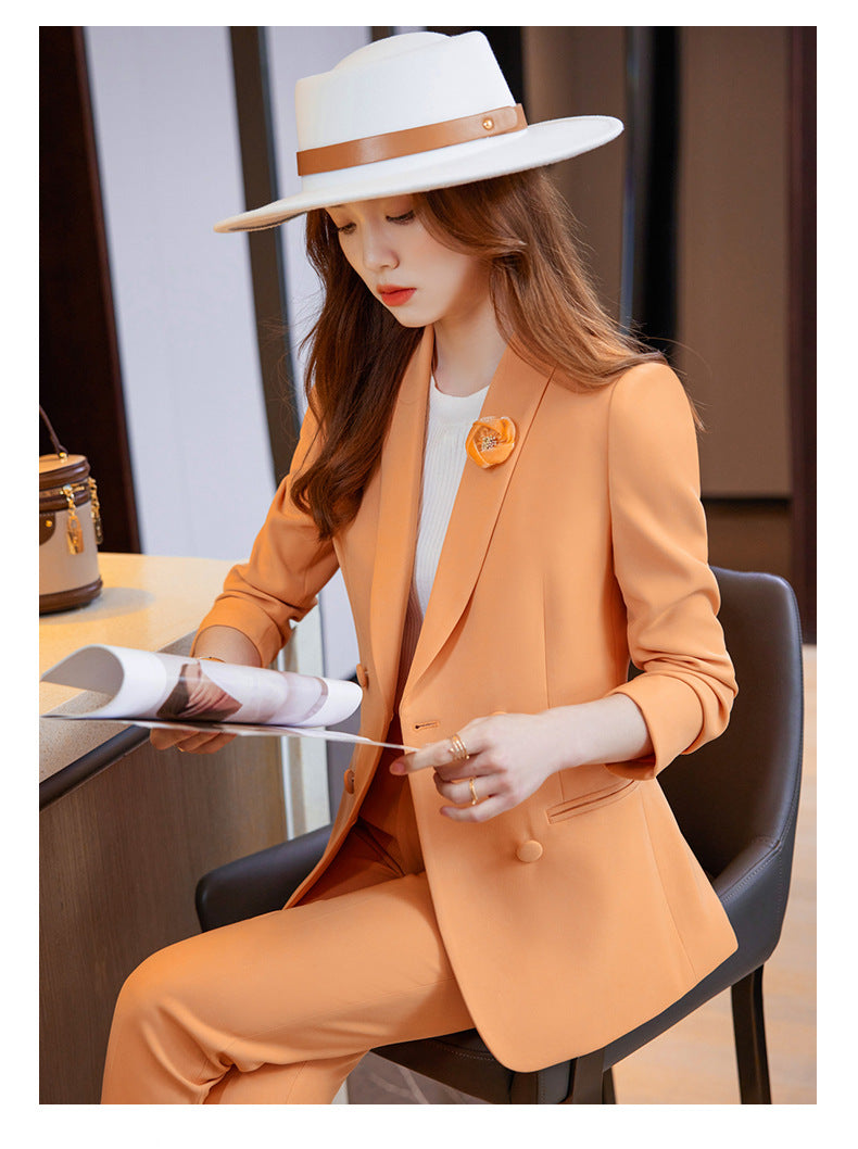 Cross-border spring business attire professional suit women's hotel front desk work clothes women's formal attire beautician work clothes