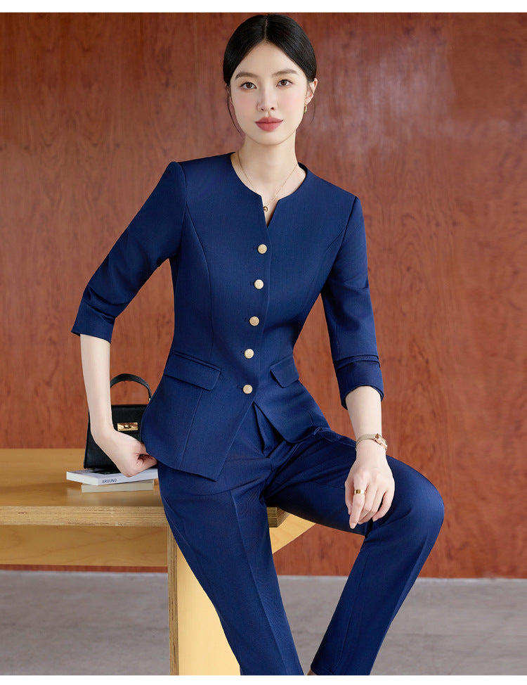Suit Suit for Women Spring & Fall New Fashion Elegant Goddess Style Professional Wear Formal Wear Beauty Salon Jewelry Store Work Clothes