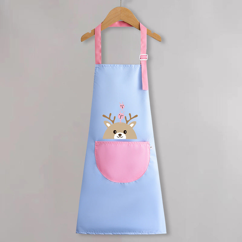 Children's apron painting waterproof antifouling studio cartoon apron big children's kindergarten apron overalls custom logo