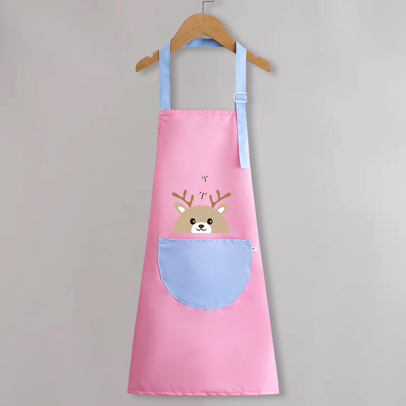 Children's apron painting waterproof antifouling studio cartoon apron big children's kindergarten apron overalls custom logo