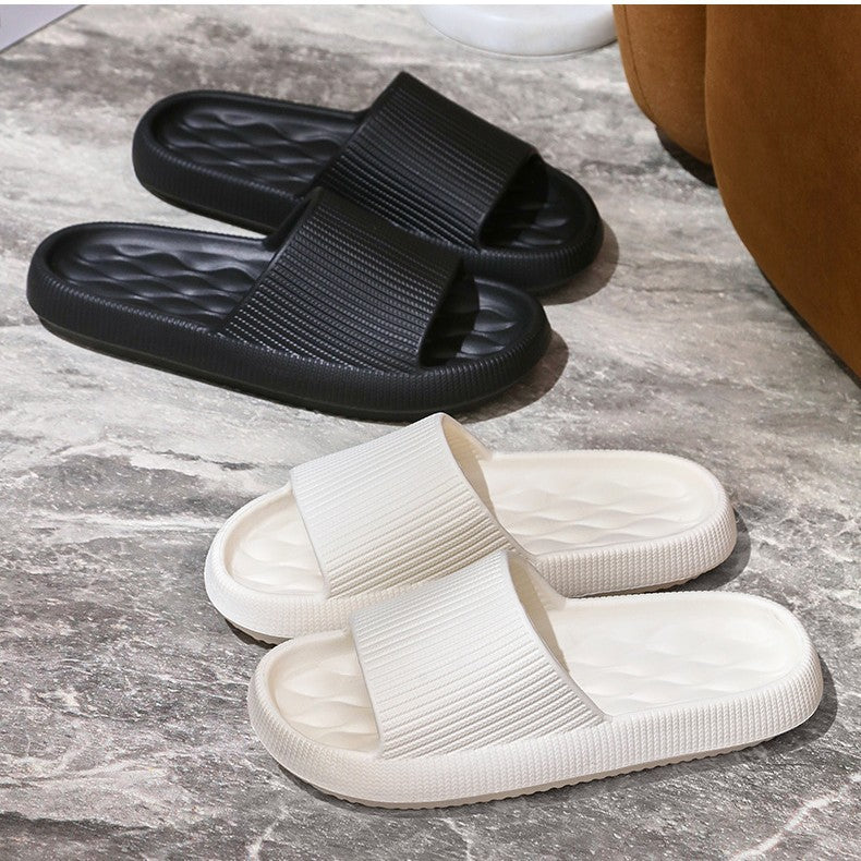2508 New EVA Cross-border Wholesale Thick Bottom Feeling Slippers Women's Summer Couple Home Mute Bathroom Bath