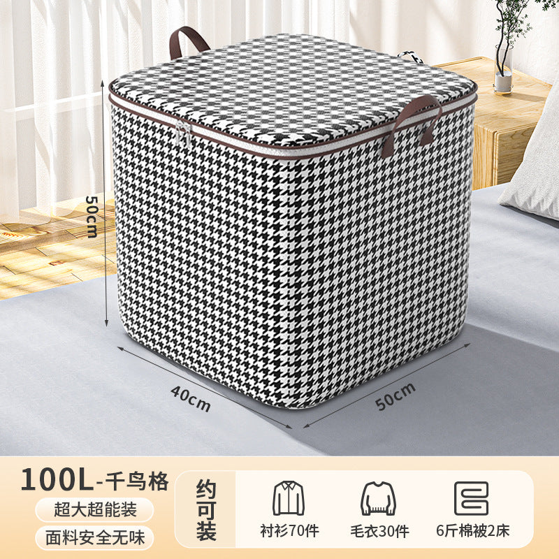 Large-Capacity Moving Packing Bag for Clothes, Cotton Quilt, Luggage Storage Bag, Snakeskin Woven Clothing Storage Bag