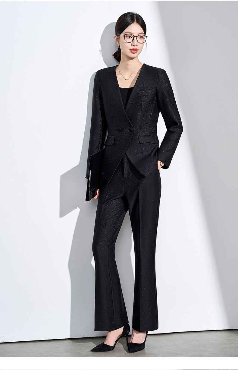 Cross-Border Suit Jacket for Formal Occasions, Fashionable Goddess Style, Versatile, High-End, Elegant, Interview Office Suit Set