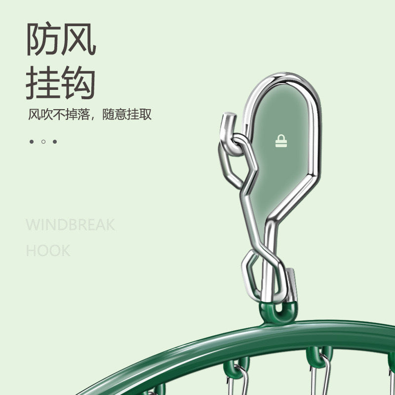 Stainless Steel Drying Hosiery Clip Drying Rack Multi-Clip Balcony Windproof Multi-Functional Drying underwear socks clip Home hanging clothes