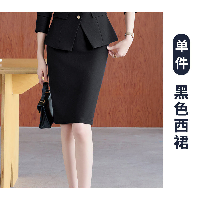 High-End Spring & Fall Hotel Front Desk Professional Wear Long-Sleeved Sales Department Reception 4S Store Sales Consultant Fashion Suit Suit