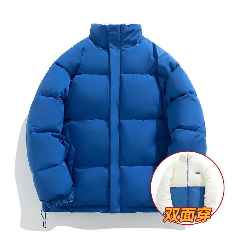 Men's Winter New Cotton Coat with Lamb Fleece, Thickened Couple's Stand Collar Casual Trendy Cotton Jacket Manufacturer