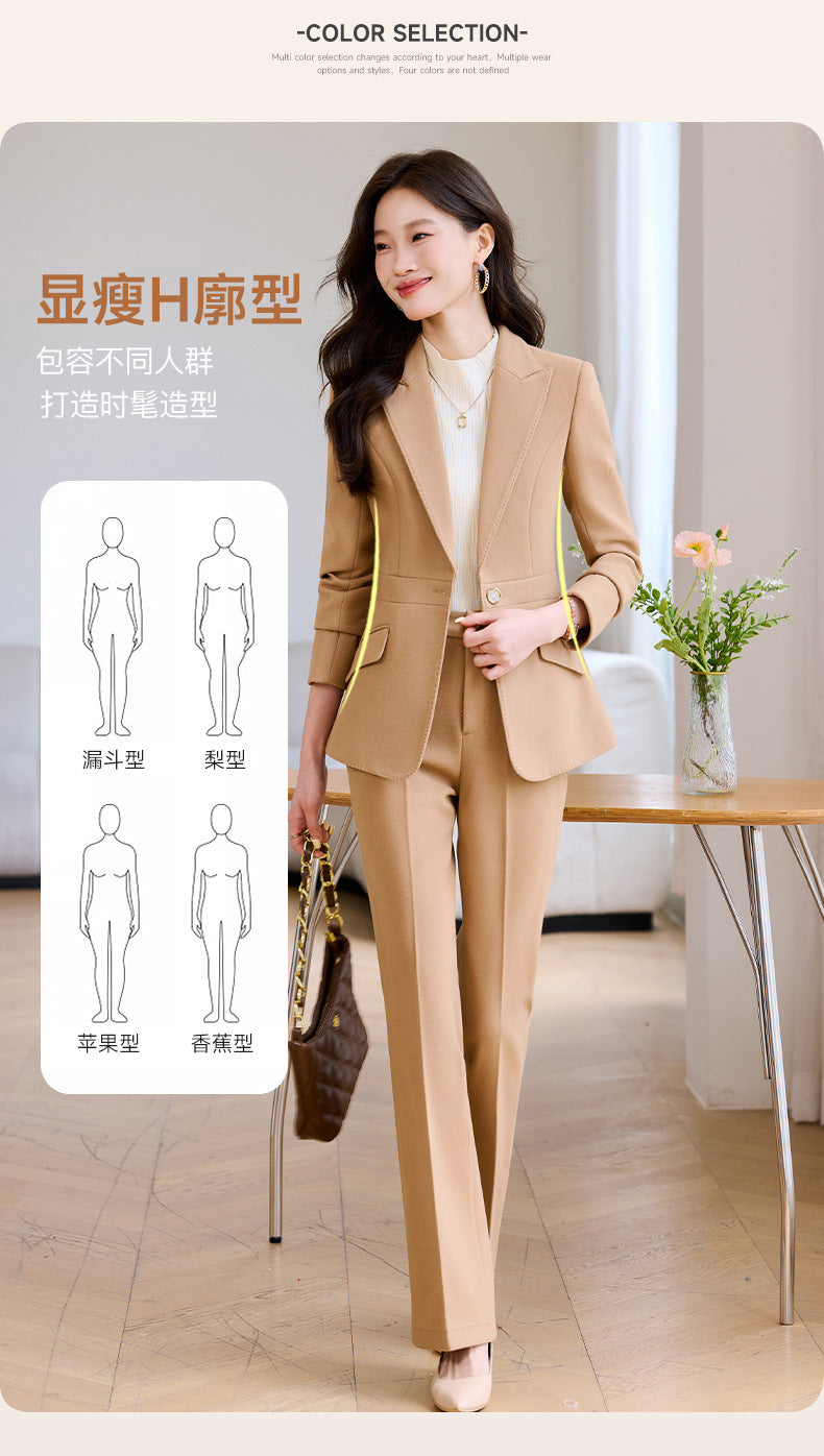 Cross-Border High-End Women's Suit Set, New Style Women's Casual Professional Fashion Elegant Slim-Fit Formal Workwear