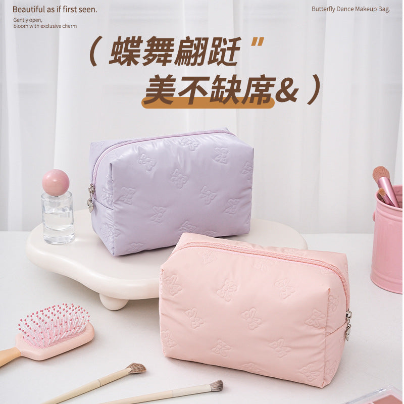 Waterproof and Easy-Foldable Small Fresh Cosmetic Bag, High-End Multi-Functional Toiletry Bag, Cosmetic Cosmetics Bag Customization