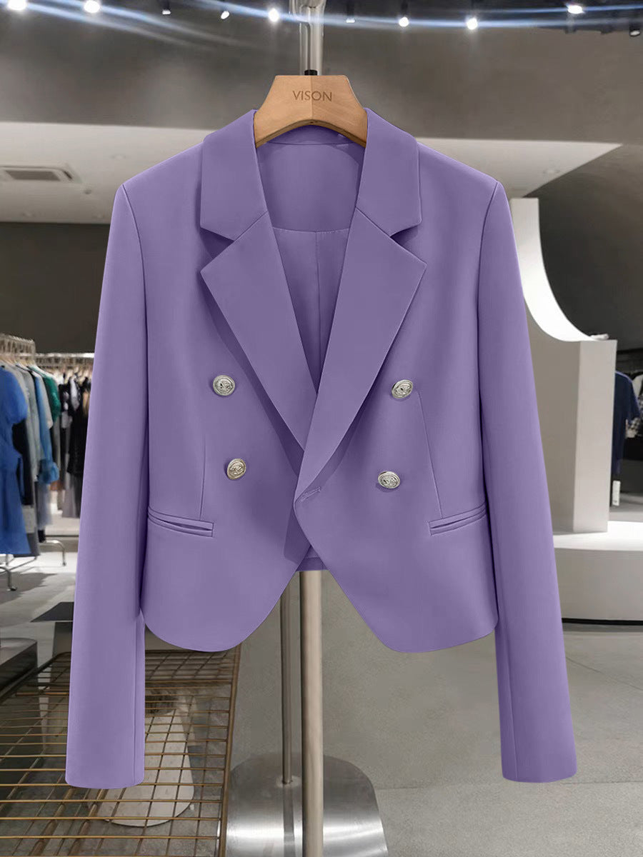 Small Suit Jacket Women's 2025 New Spring and Autumn Casual Korean Style Design Sense Black Small Suit Outside Cross-border