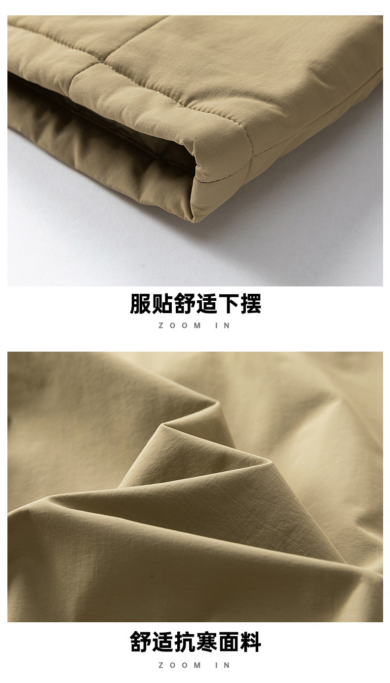 Cross-Border Graphene Cotton Jacket for Men in Autumn and Winter with Detachable Hood, Casual Velvet Thickened Warm Cotton Jacket, Jacket