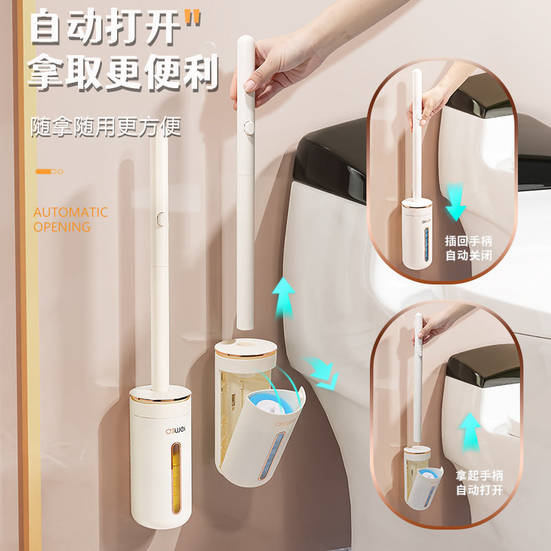 Cream style disposable toilet brush suit disposable disposable replacement brush head toilet cleaning brush decontamination household toilet brush