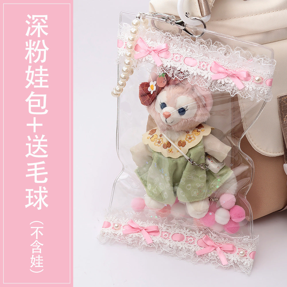 Transparent Trendy Storage Bag, Cute Lina Belle, High-Looking Dust Bag, Baby Bag Protective Cover, Sweet and Versatile Pain Bag