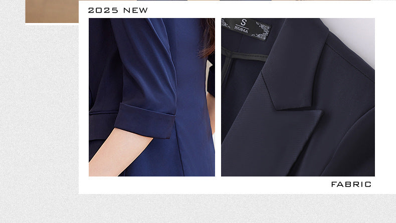 Seven-point Sleeve Suit suit Women's Spring and Summer New College Student Work Clothes Interview Dress Slim-fit Jacket Professional Suit