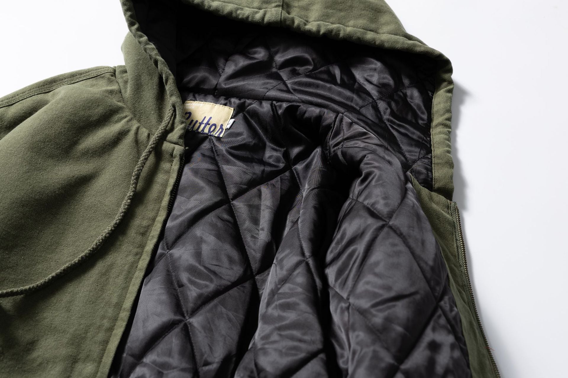 Mr. Song's Cross-Border Japanese-Style Trendy Heavily Washed Drawstring Hooded Inner Checkered Casual Warm Cotton Jacket for Men and Women