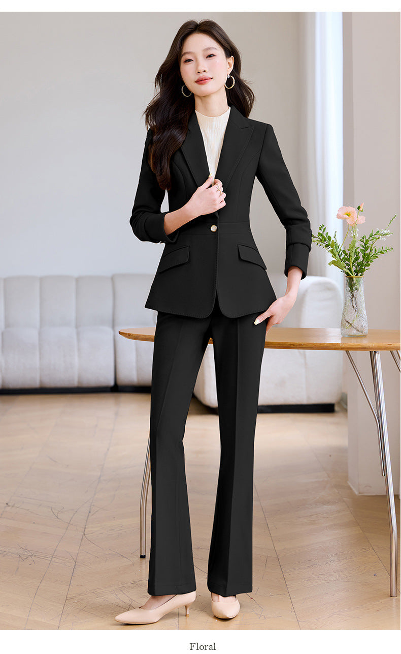 Cross-Border High-End Women's Suit Set, New Style Women's Casual Professional Fashion Elegant Slim-Fit Formal Workwear