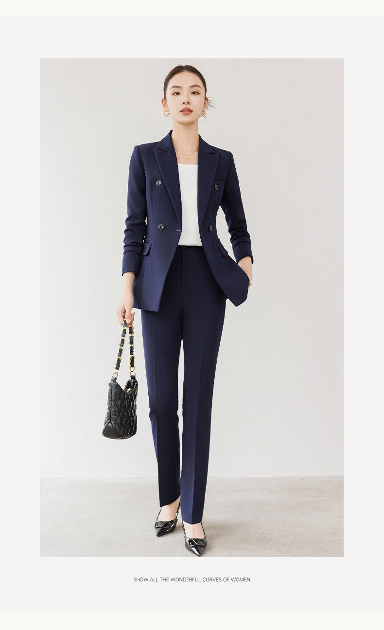 Cross-Border Women's Business Suit, Professional Attire for Interviews, College Student Blazer, Hotel High-End Elegant Workwear