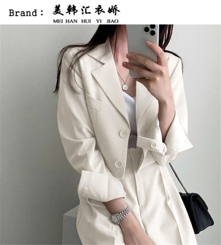 Autumn 2022 New khaki Small Suit Jacket Women's High Sense Small Temperament Commuter Suit suit