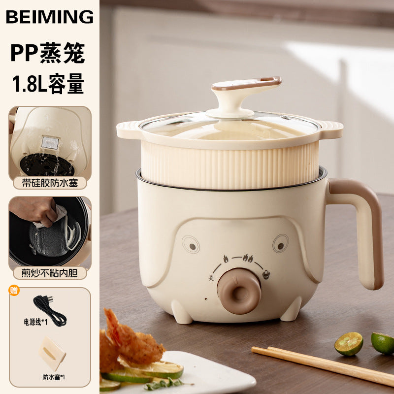 Electric Cooking Pot, Multifunctional Dormitory Small Electric Pot, Electric Hot Pot, Non-Stick Electric Steaming Pot, Noodle Cooking Pot, Electric Hot Pot, European and British Regulations