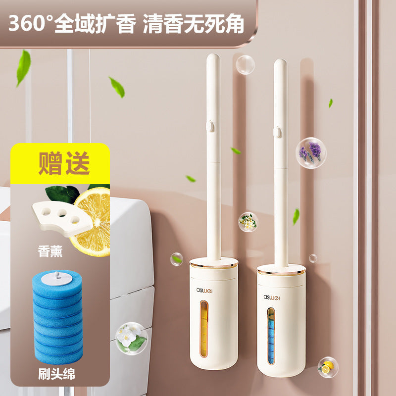 Cream style disposable toilet brush suit disposable disposable replacement brush head toilet cleaning brush decontamination household toilet brush