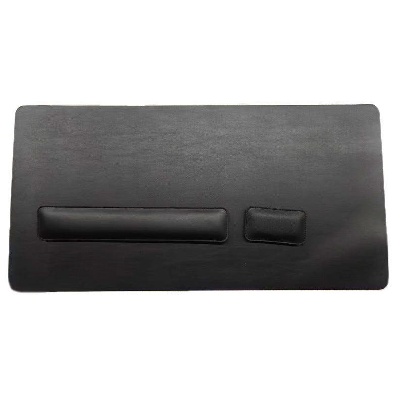 Source factory simple leather mouse pad oversized wrist keyboard hand rest solid color computer office wrist pad wholesale