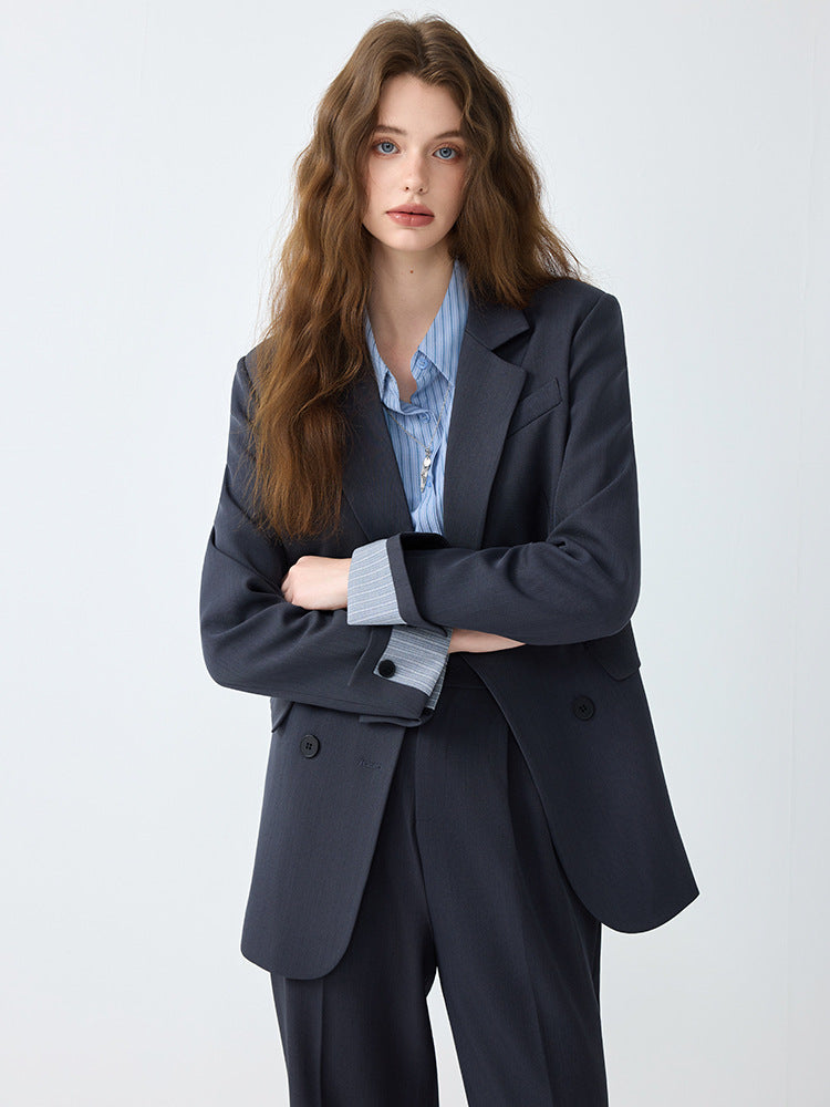 Cross-Border 2025 Blazer for Women Korean Drama Heroine Outfit Professional Formal Suit Casual Black High-End Commuting