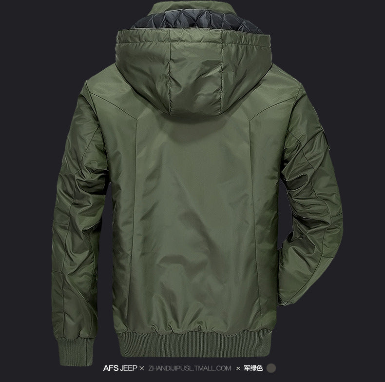 60601 winter pilot cotton-padded coat windproof waterproof loose jacket men's plus size jacket coat