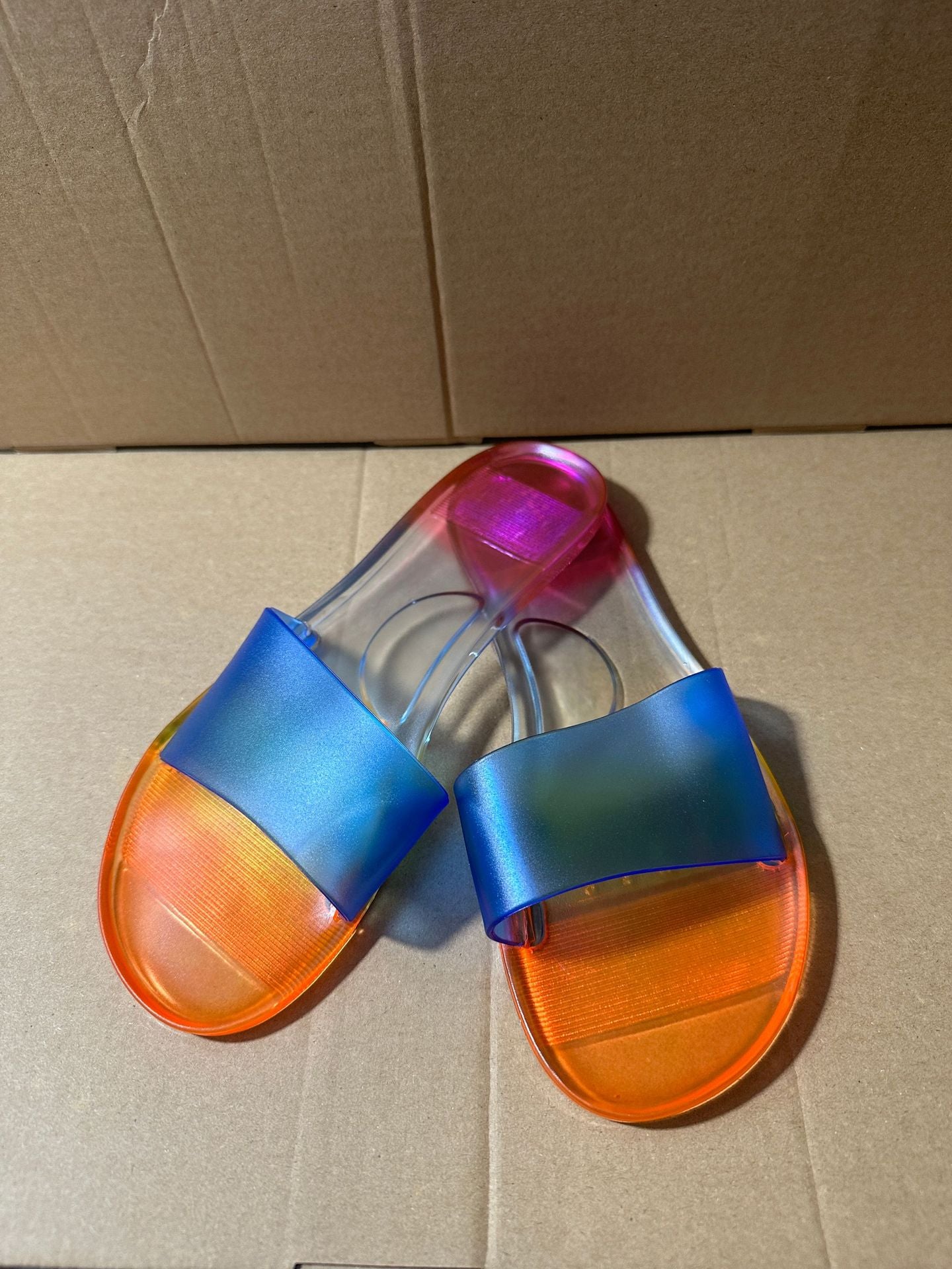 Cross-Border Large Size Crystal Shoes for Women to Wear at Home and Outside, Jelly Glue Sandals, Foreign Trade Wholesale Dropshipping