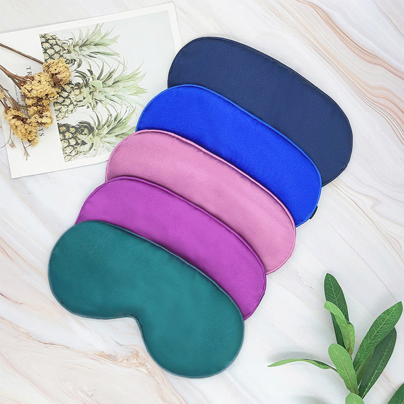 Cross-Border Eye Masks in Stock, Double-Sided Imitation Silk Sleep Wholesale, Blackout for Nap, Travel, Aviation, Full Blackout Eye Protection