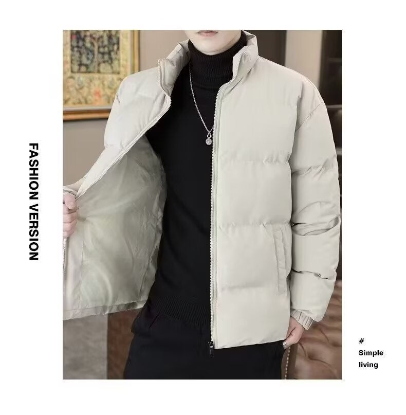Winter Youth Stylish Cotton Jacket for Boys, Thickened Warm Padded Sports Casual Coat, Thickened Cold-Proof