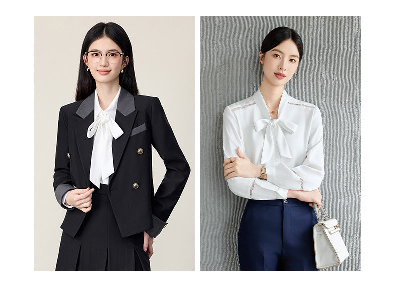 Gray Suit Jacket Female Preppy Style College Student Interview Professional Formal Wear Petite Girl Suit Suit Skirt Autumn