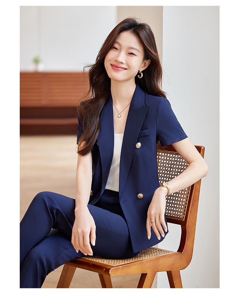 Black Slim Business Suit suit Jacket Female Student Civil Servant Interview Hotel Manager Dress Overalls