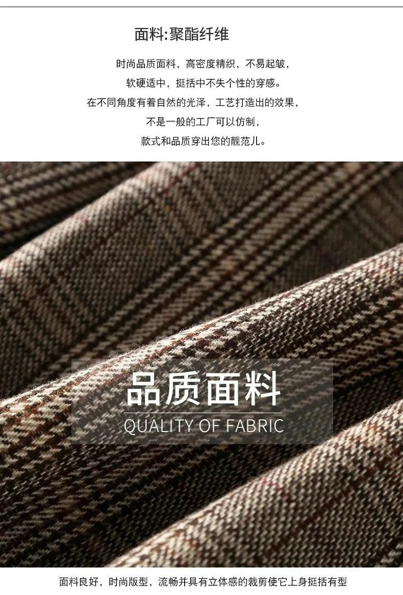 Plaid Small Suit for Women 2025 Spring and Autumn New Versatile British Style Spring and Autumn Loose Trendy Mom Casual Suit Jacket for Women