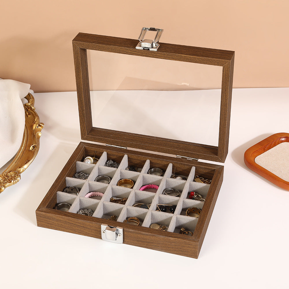 Wooden Jewelry Box Necklace Jewelry Ring Jewelry Box Jewelry Storage Box Bracelet Solid Wood Black Walnut Display Stand