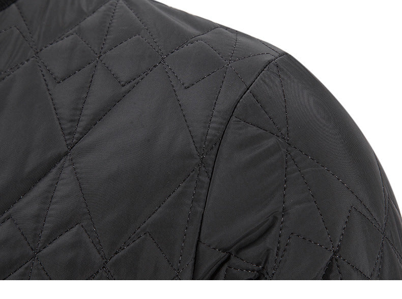 Cross-border winter fleece-lined thickened sweater plus size baseball collar zipper cotton-padded coat cardigan long sleeve warm sweater
